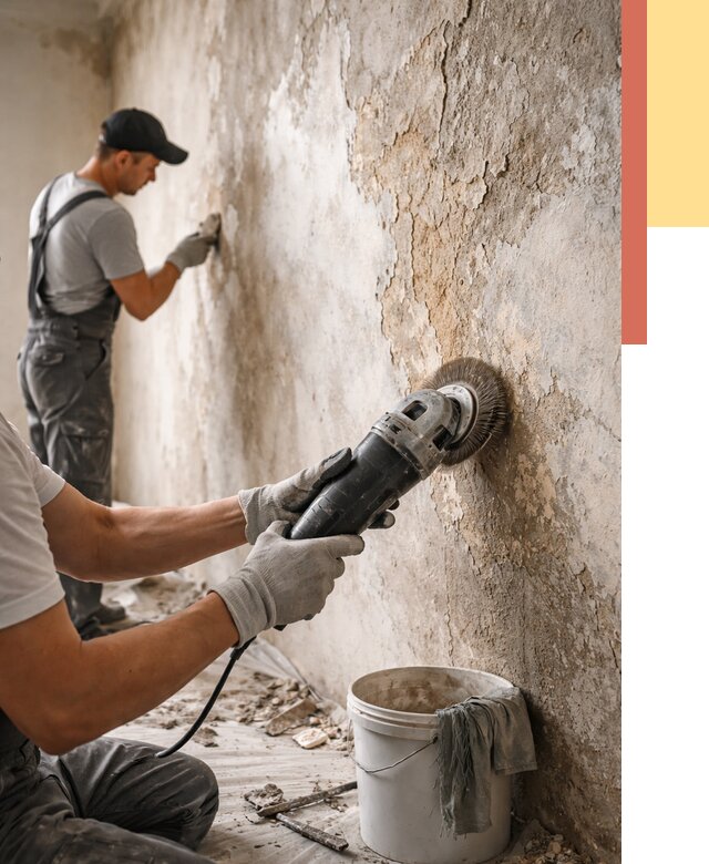 Снятие и удаление краски со стен в Северодвинске от 2125 руб. — ОТДЕЛОЧНИК-Свр