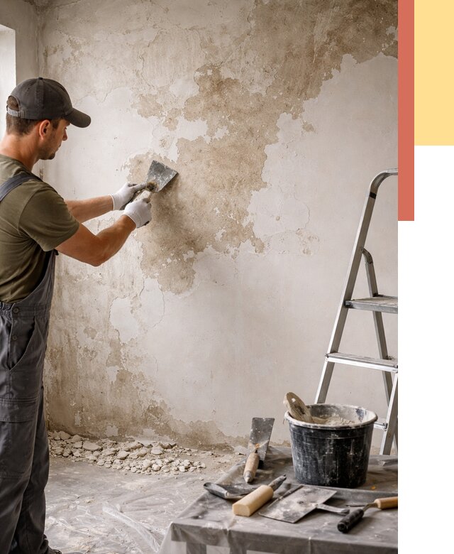 Снятие старой шпаклевки в Северодвинске от 1872 руб. — быстро и недорого | ОТДЕЛОЧНИК-Свр