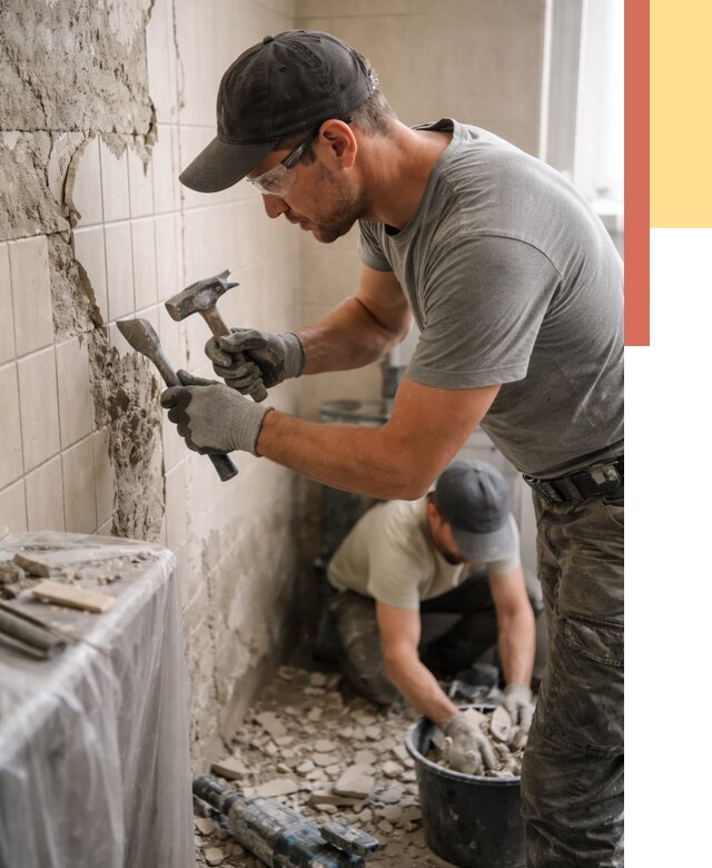 Демонтаж плитки со стен в Северодвинске от 860 руб. — быстро и недорого | ОТДЕЛОЧНИК-Свр