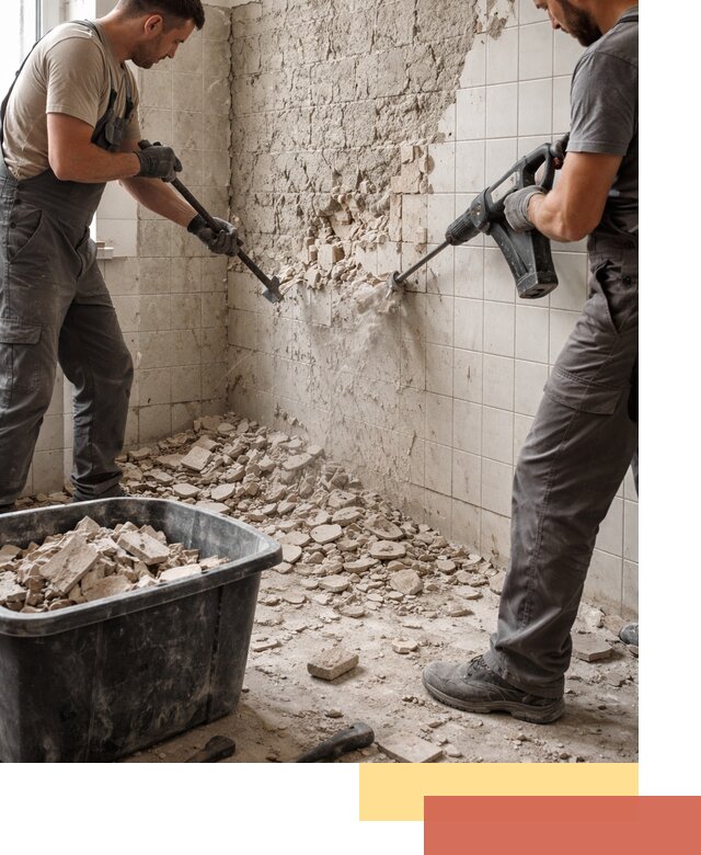 Демонтаж плитки со стен в Северодвинске быстро и аккуратно