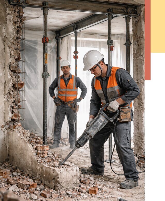 Снос несущих стен в Северодвинске от 10374 руб. — демонтаж несущей стены под ключ | ОТДЕЛОЧНИК-Свр