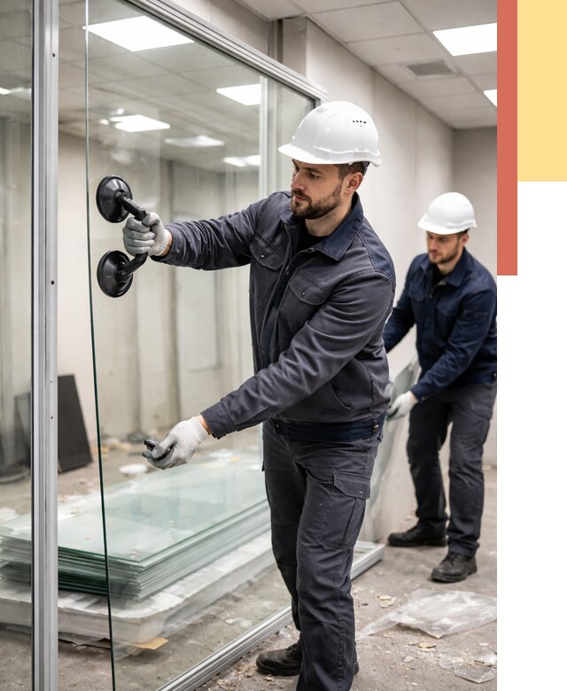 Демонтаж стеклянных перегородок в Северодвинске от 3239 руб. — быстро и недорого | ОТДЕЛОЧНИК-Свр