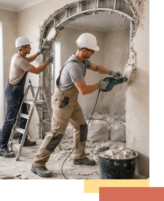 Демонтаж гипсокартонной арки в Северодвинске быстро и аккуратно