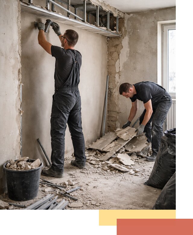 Демонтаж короба из гипсокартона в Северодвинске быстро и аккуратно