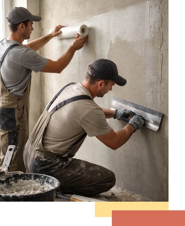 Армирование стен стеклосеткой в Северодвинске для прочной отделки