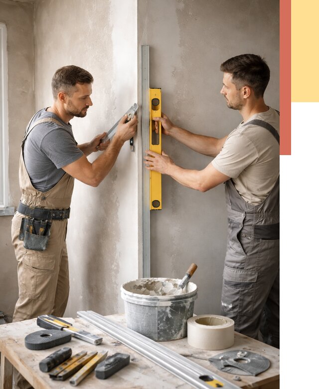 Выведение углов стен в Северодвинске от 1872 руб. быстро и недорого | ОТДЕЛОЧНИК-Свр