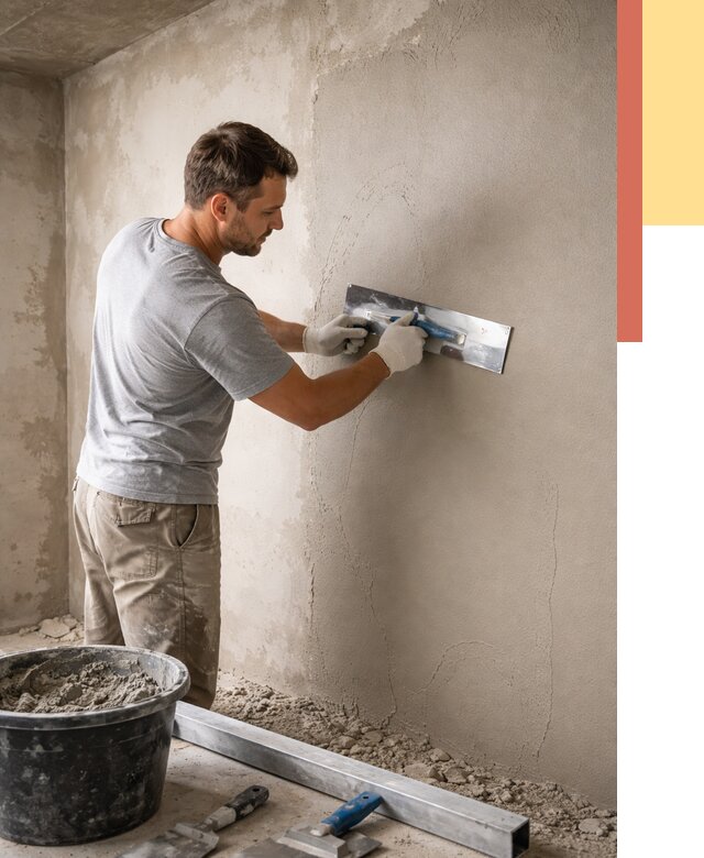 Штукатурка стен без маяков в Северодвинске от 7287 руб/м2 — услуги и цена | ОТДЕЛОЧНИК-Свр