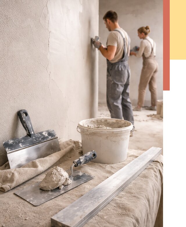 Штукатурка стен гипсовая в Северодвинске от 4554 руб/м2 — быстро и недорого | ОТДЕЛОЧНИК-Свр