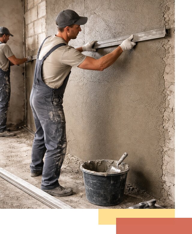 Штукатурка стен цементно-песчаная в Северодвинске профессионально
