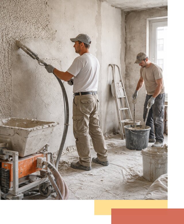 Машинная штукатурка стен в Северодвинске — быстро и качественно