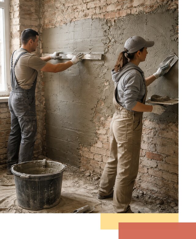 Штукатурка кирпичных стен в Северодвинске — качественно и надежно