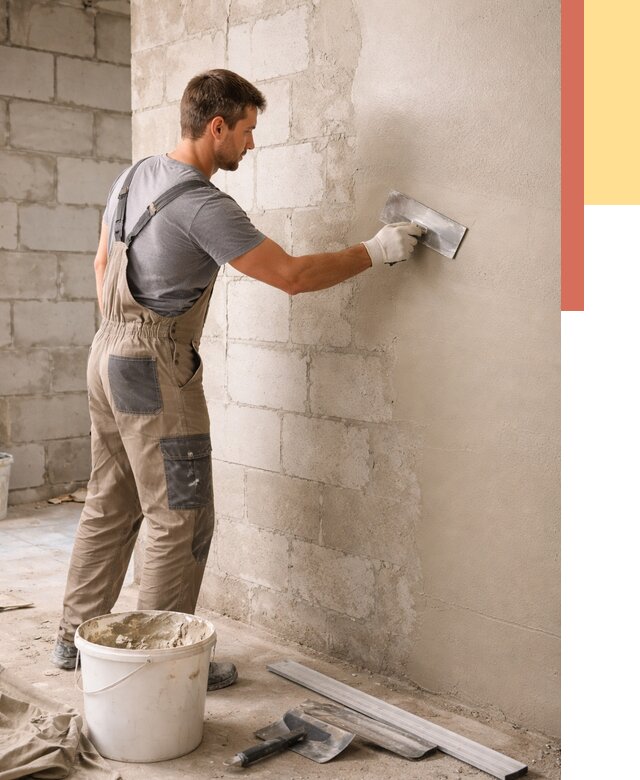 Штукатурка стен из газобетона в Северодвинске от 2125 руб./м2 — быстро и недорого | ОТДЕЛОЧНИК-Свр