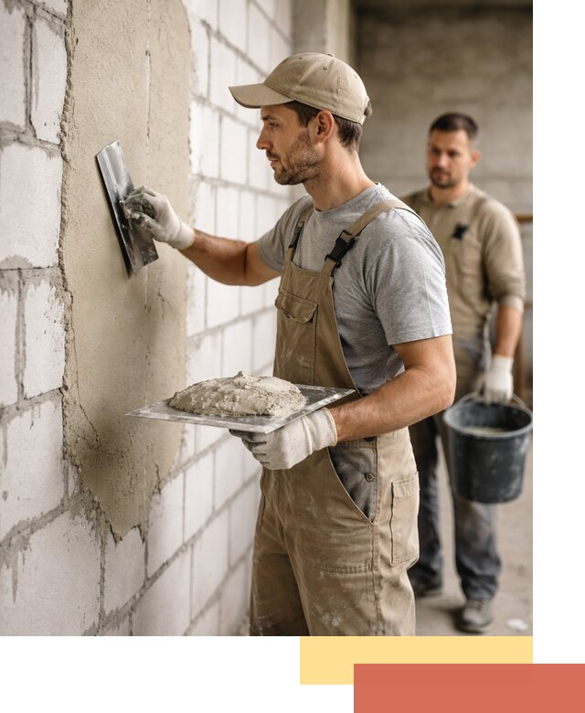 Штукатурка стен из газобетона в Северодвинске под ключ