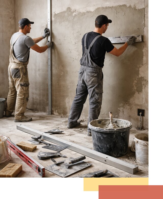 Профессиональная штукатурка стен под плитку в Северодвинске