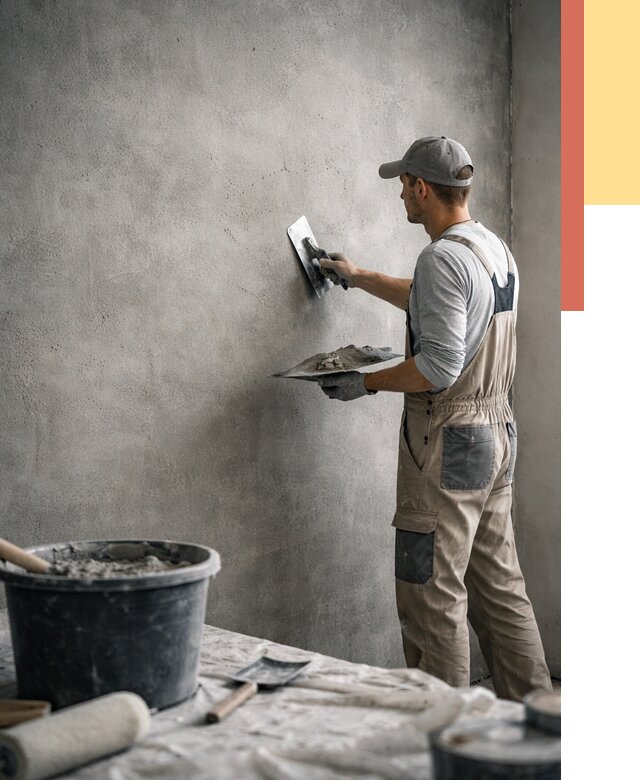 Декоративная штукатурка под бетон в Северодвинске от 2530 руб./м² — нанесение под ключ | ОТДЕЛОЧНИК-Свр