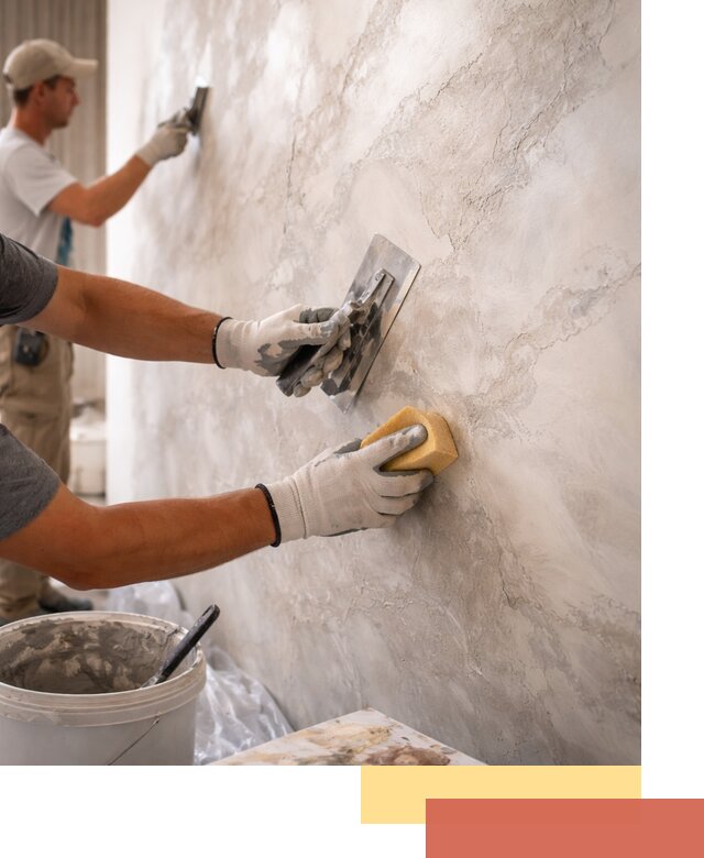 Декоративная штукатурка под мрамор в Северодвинске для стен и потолков