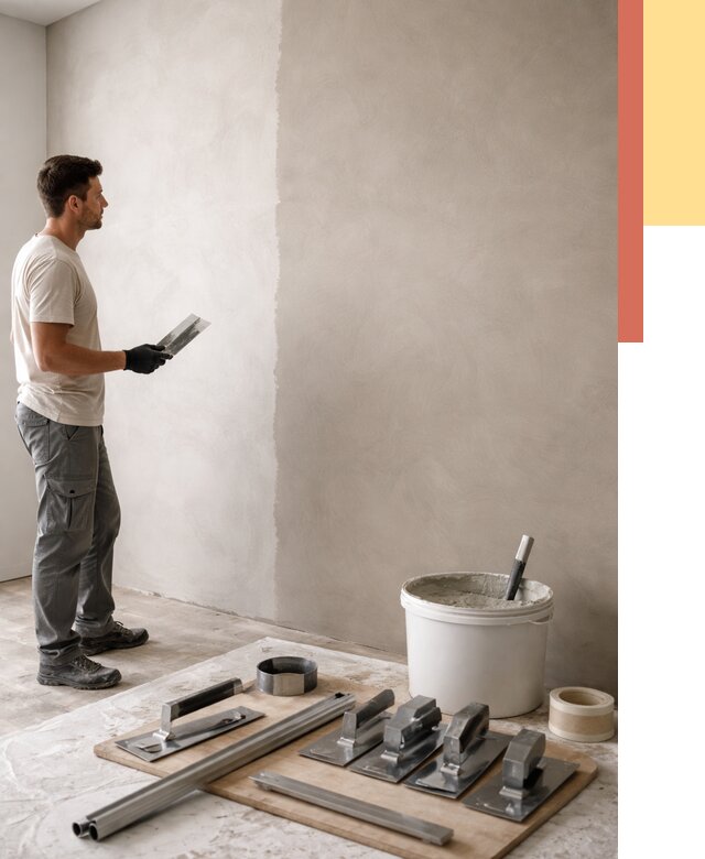 Нанесение микроцемента на стены в Северодвинске от 3239 руб./м2 под ключ | ОТДЕЛОЧНИК-Свр