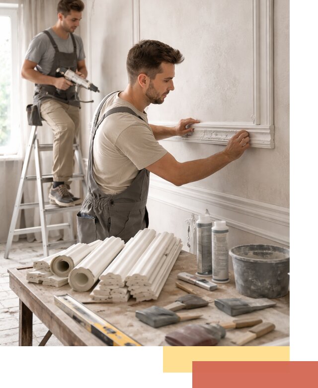 Монтаж лепнины на стены в Северодвинске профессионально и качественно