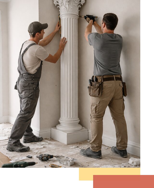 Установка декоративных колонн в Северодвинске под ключ