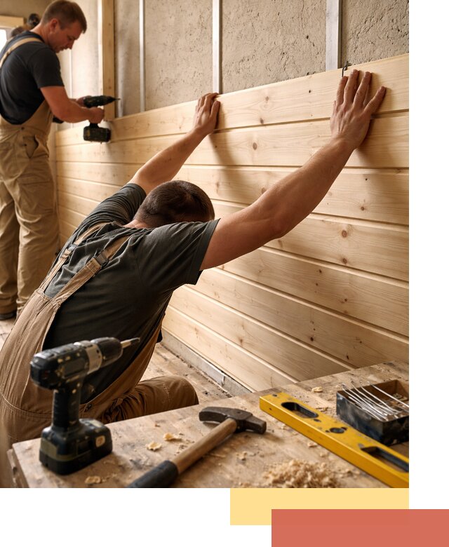 Монтаж деревянной вагонки на стены в Северодвинске быстро и качественно