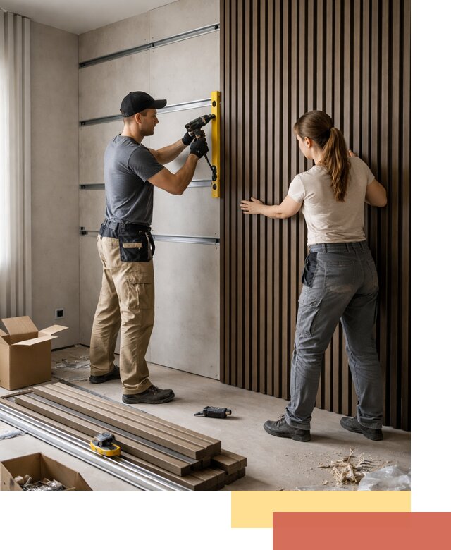 Монтаж реечных панелей на стены в Северодвинске