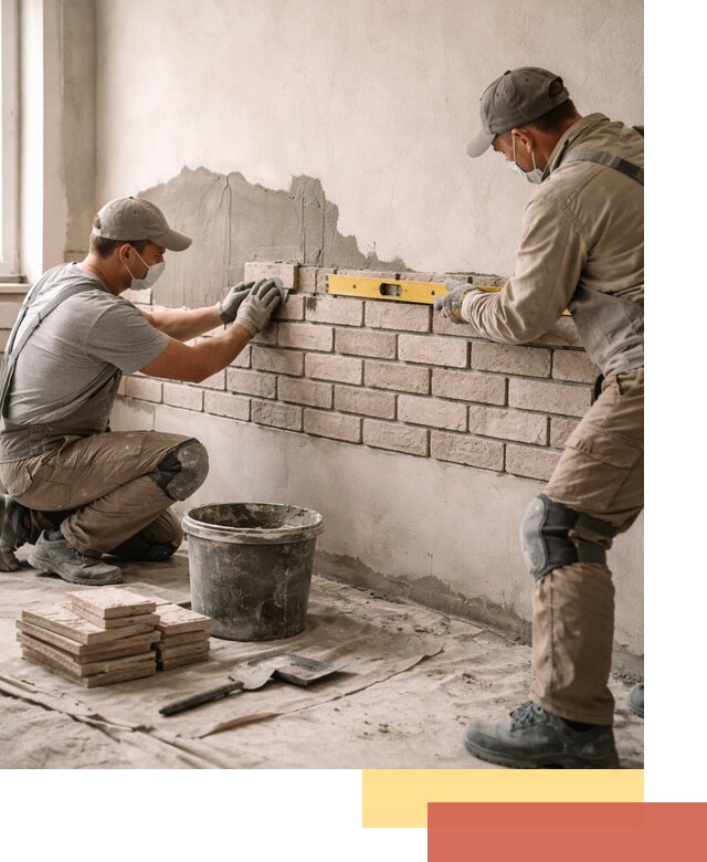 Монтаж декоративного кирпича профессионально в Северодвинске