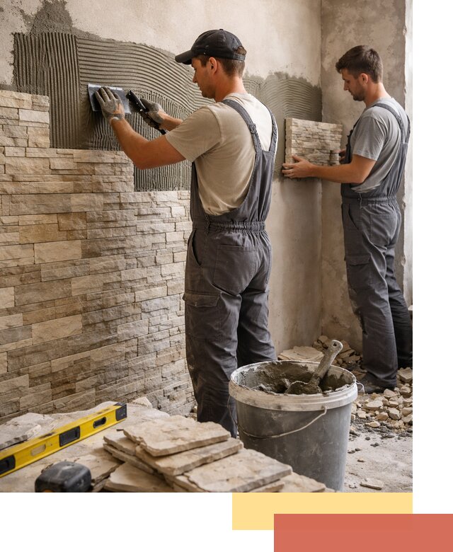 Монтаж искусственного камня в Северодвинске — облицовка стен и фасадов