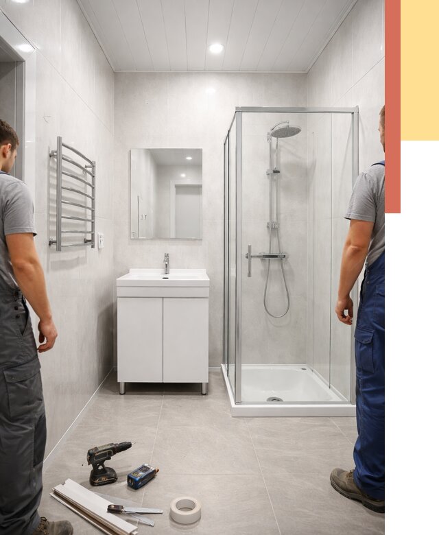 Отделка ванной комнаты панелями ПВХ в Северодвинске от 4554 руб. за м2 | ОТДЕЛОЧНИК-Свр