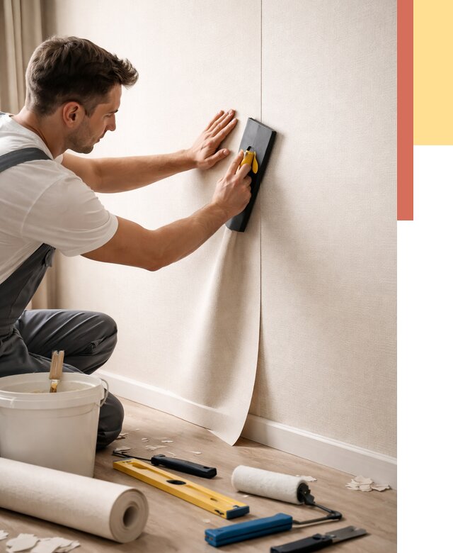 Поклейка виниловых обоев в Северодвинске от 4554 руб. | Быстро и недорого — ОТДЕЛОЧНИК-Свр