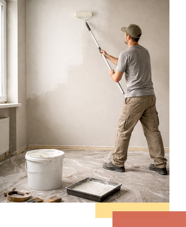 Покраска стен латексной краской в Северодвинске качественно и быстро