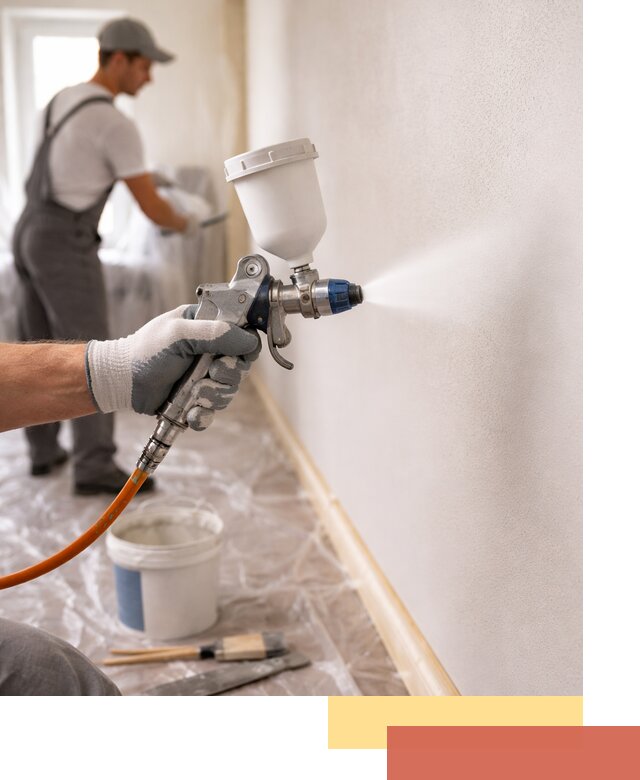 Покраска стен краскопультом в Северодвинске быстро и качественно