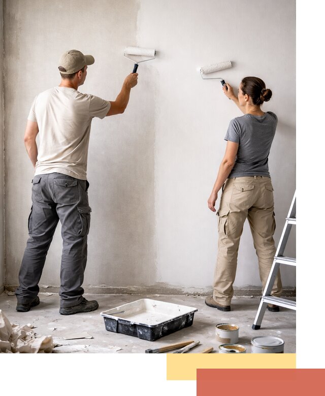 Окраска стен по стеклохолсту в Северодвинске качественно и долговечно