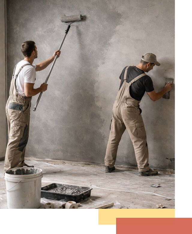 Покраска стен под бетон в Северодвинске профессионально и недорого