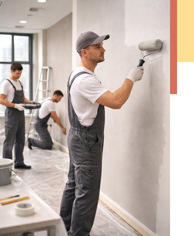 Покраска стен в офисе в Северодвинске от 8603 руб. — быстро и недорого | ОТДЕЛОЧНИК-Свр