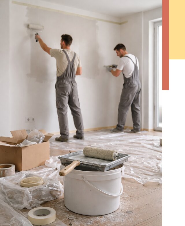 Покраска стен в квартире в Северодвинске от 2530 руб/м2 — быстро и недорого | ОТДЕЛОЧНИК-Свр