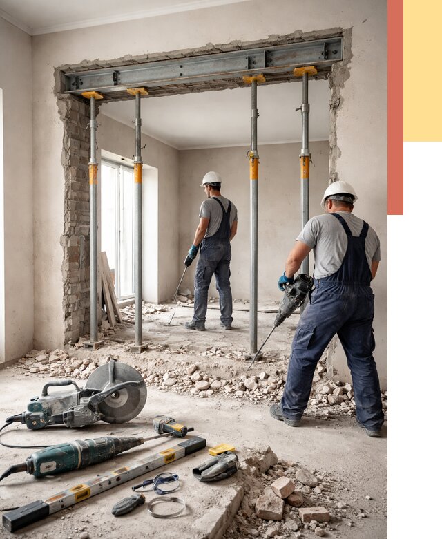 Прорезка проема в стене в Северодвинске от 4554 руб. — быстро и недорого | ОТДЕЛОЧНИК-Свр