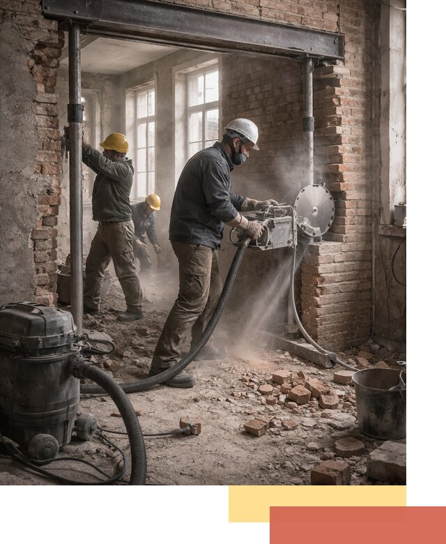 Прорезка проема в стене под дверной или оконный проем в Северодвинске