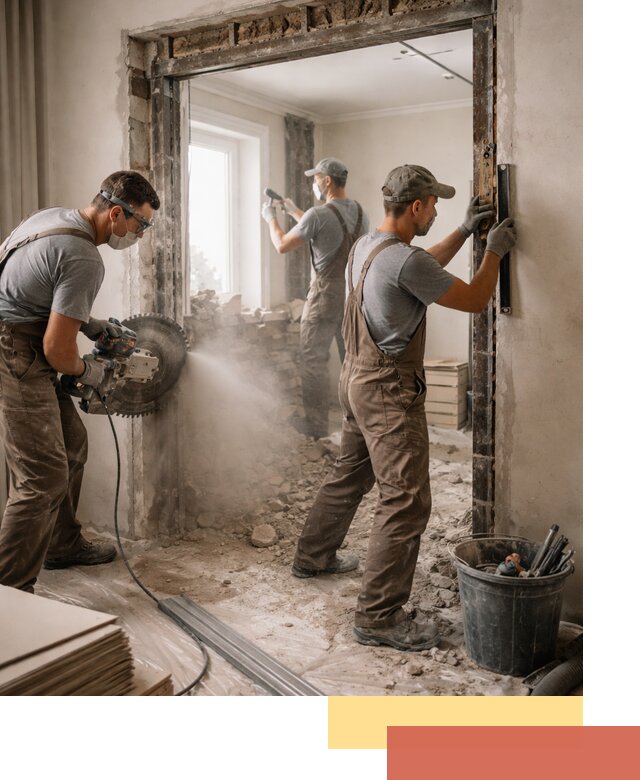 Расширение дверного проема под установку новой двери в Северодвинске