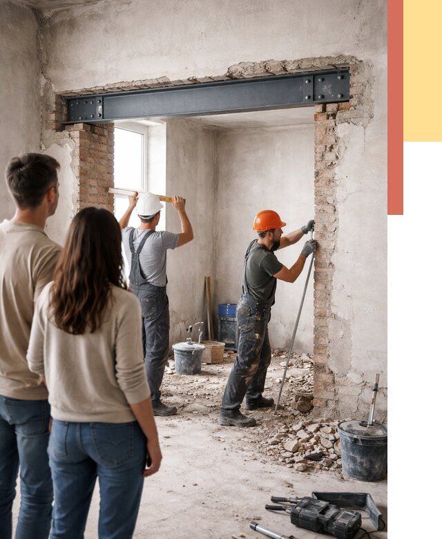 Усиление проема в стене в Северодвинске от 9615 руб. — усиление дверного проема металлоконструкцией | ОТДЕЛОЧНИК-Свр