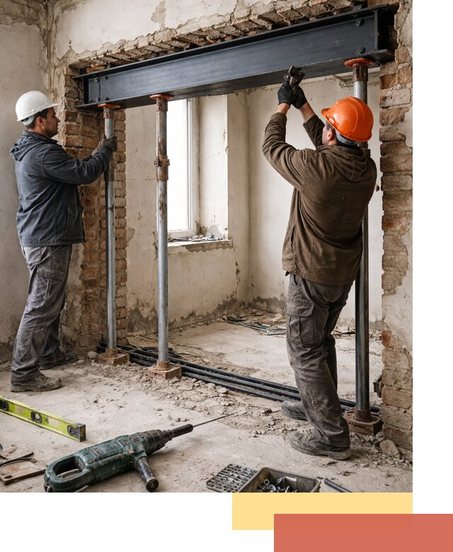 Усиление проема в стене в Северодвинске для расширения и безопасности