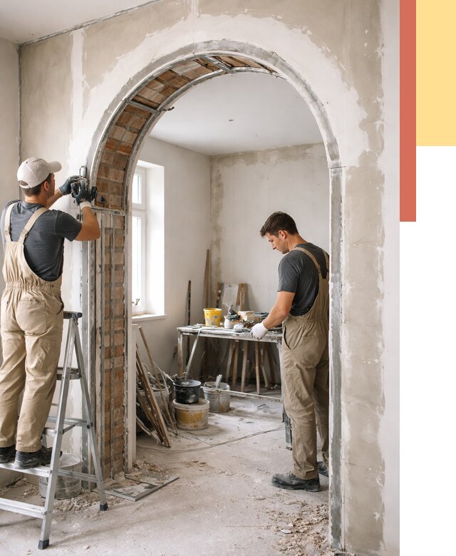 Устройство арочного проема в Северодвинске от 9615 руб. под ключ — быстро и недорого | ОТДЕЛОЧНИК-Свр