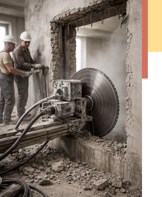 Алмазная резка проемов в Северодвинске от 4554 руб. быстро и недорого | ОТДЕЛОЧНИК-Свр