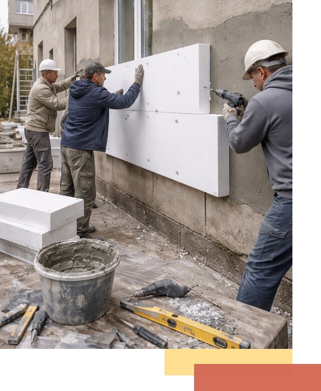 Утепление наружных стен пенопластом в Северодвинске