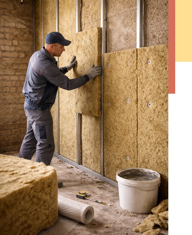 Утепление стен минватой в Северодвинске от 1366 руб./м2 — недорого и быстро | ОТДЕЛОЧНИК-Свр