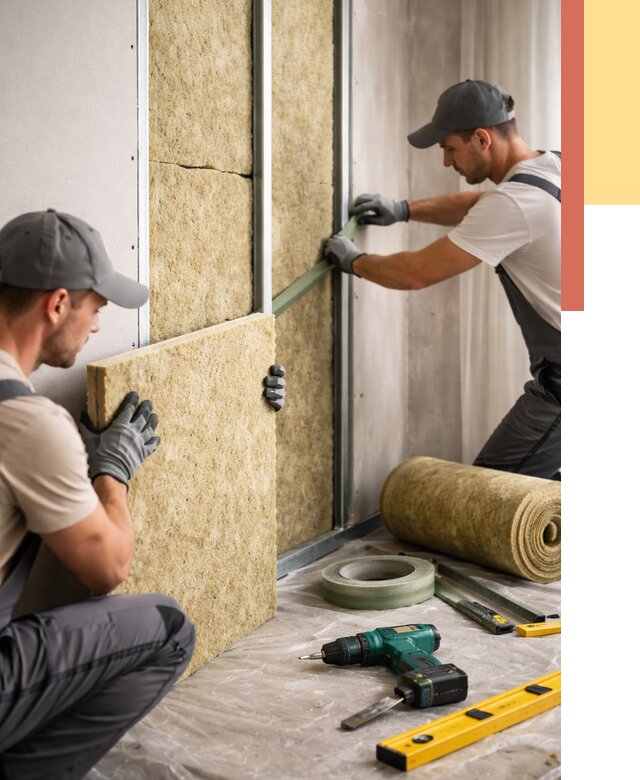 Шумоизоляция стен в Северодвинске под ключ от 1872 руб. | ОТДЕЛОЧНИК-Свр