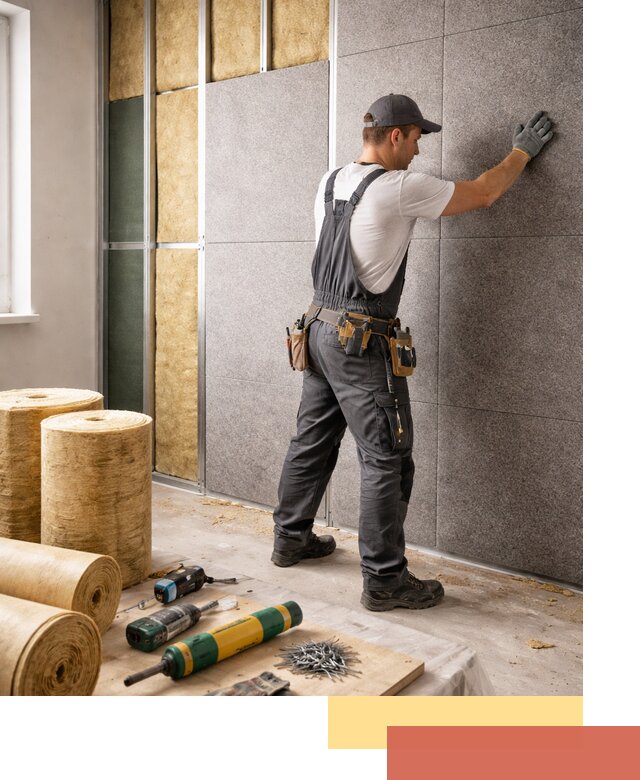 Профессиональная шумоизоляция стен в Северодвинске для квартиры и офиса