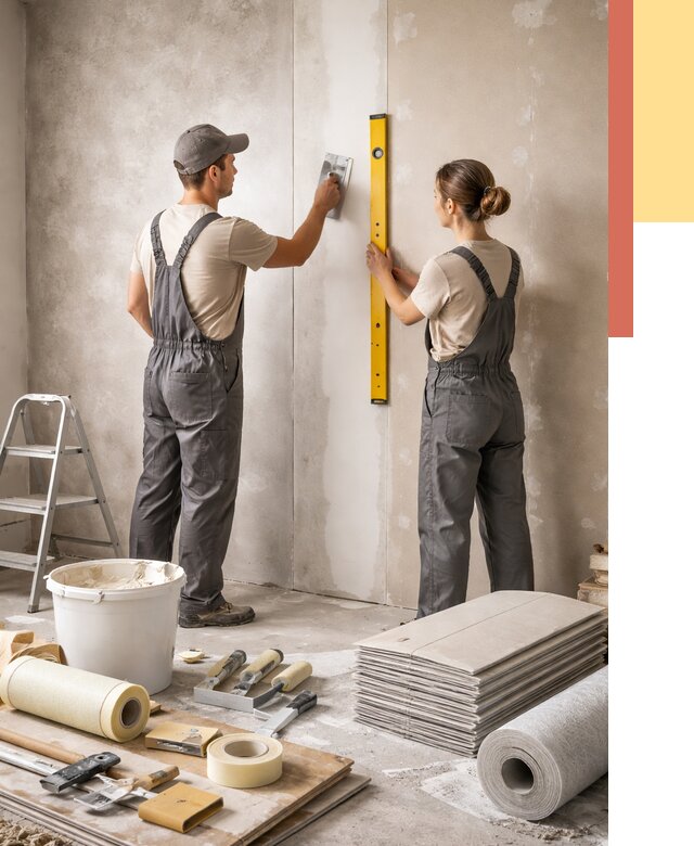 Отделка стен в Северодвинске от 1518 руб/м² — недорого, быстро, под ключ | ОТДЕЛОЧНИК-Свр