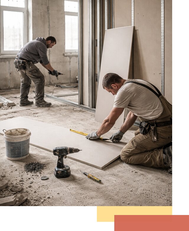 Кладка перегородок из ПГП под ключ в Северодвинске