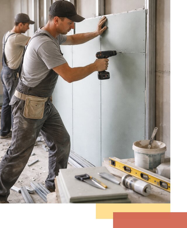 Кладка влагостойких перегородок ПГП в Северодвинске