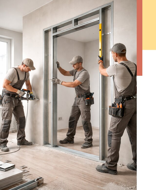 Устройство дверного проема в перегородке в Северодвинске от 4554 руб. под ключ | ОТДЕЛОЧНИК-Свр